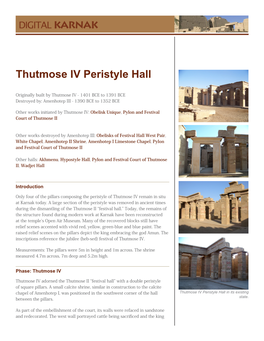 Thutmose IV Peristyle Hall