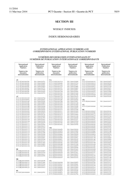 PCT Gazette, Weekly Issue No. 11, 2004