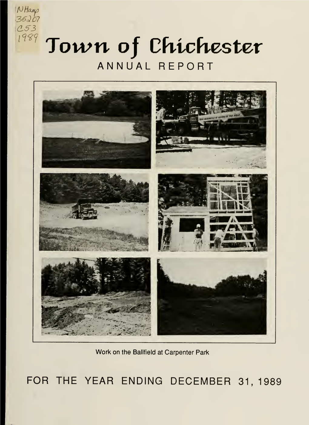 Town Oj Cpticfvester ANNUAL REPORT