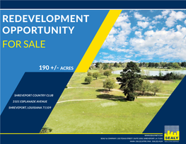 Redevelopment Opportunity for Sale REDEVELOPMENT OPPORTUNITY for SALE