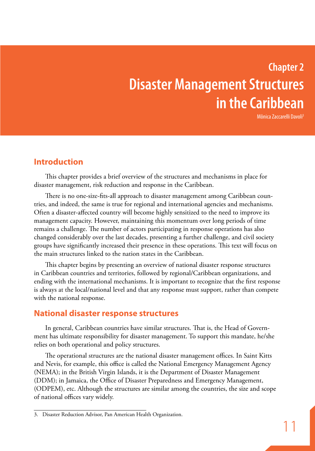 11 Disaster Management Structures in the Caribbean