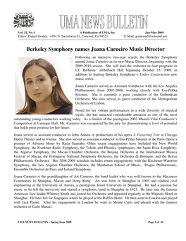 Berkeley Symphony Names Joana Carneiro Music Director