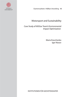 Motorsport and Sustainability