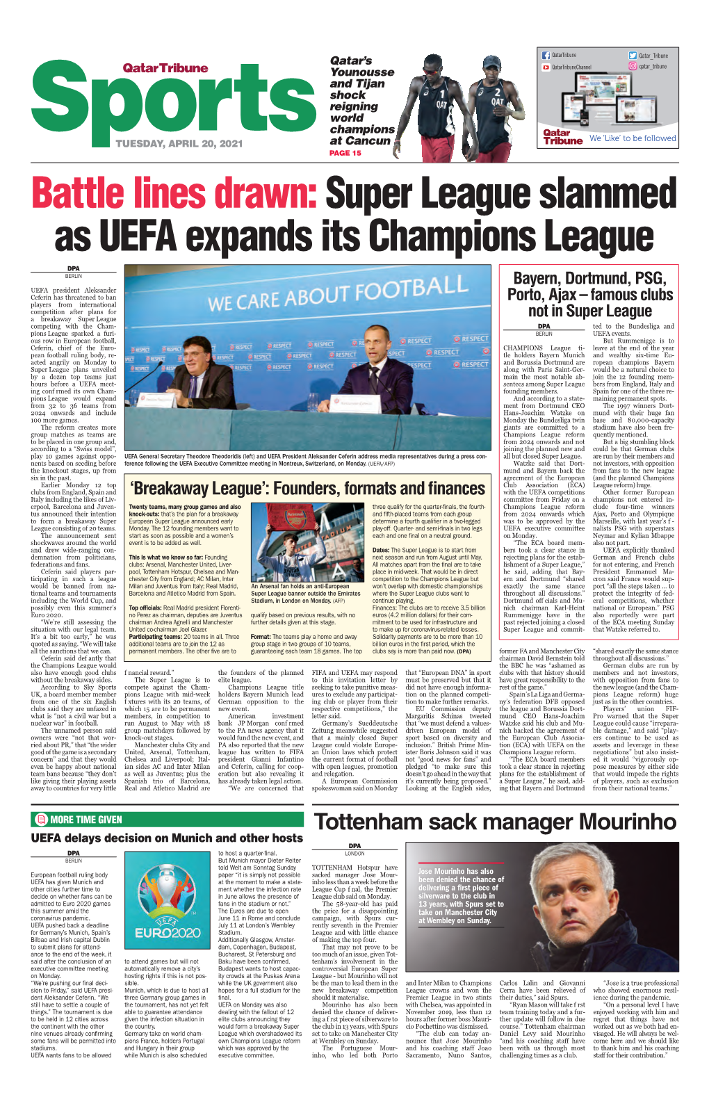 Super League Slammed As UEFA Expands Its Champions League