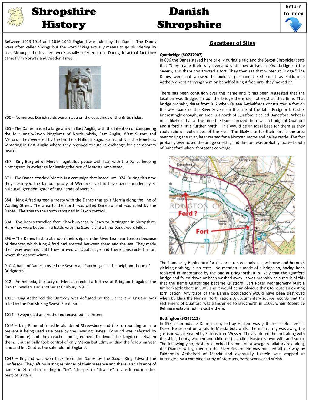 Shropshire History Danish Shropshire