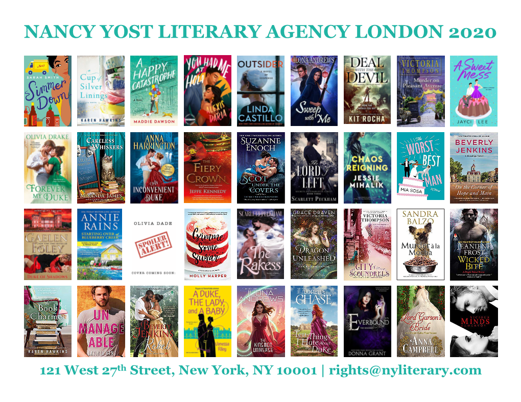 Nancy Yost Literary Agency London 2020