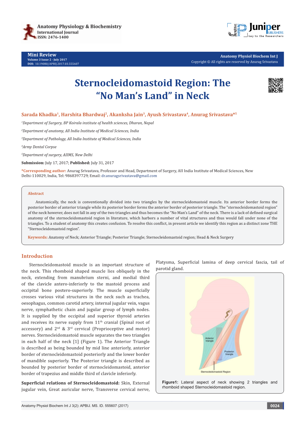 Sternocleidomastoid Region: the “No Man’S Land” in Neck