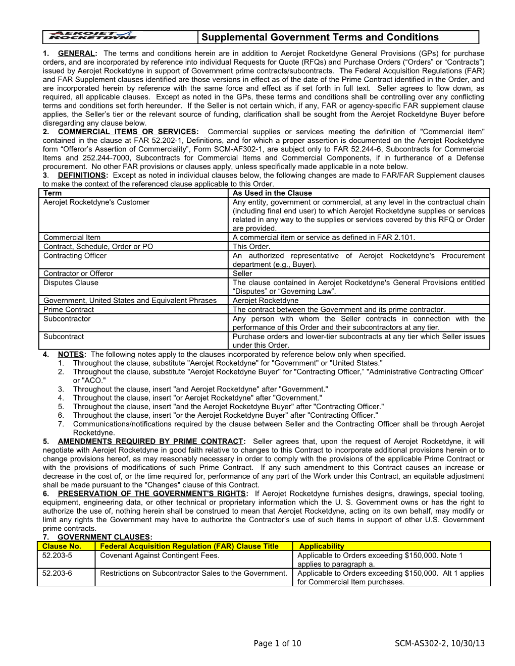 Supplemental Government Terms and Conditions s1