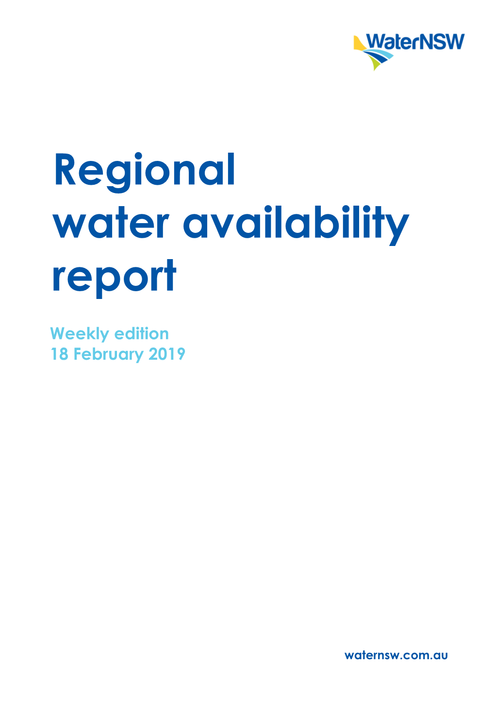 Regional Water Availability Report