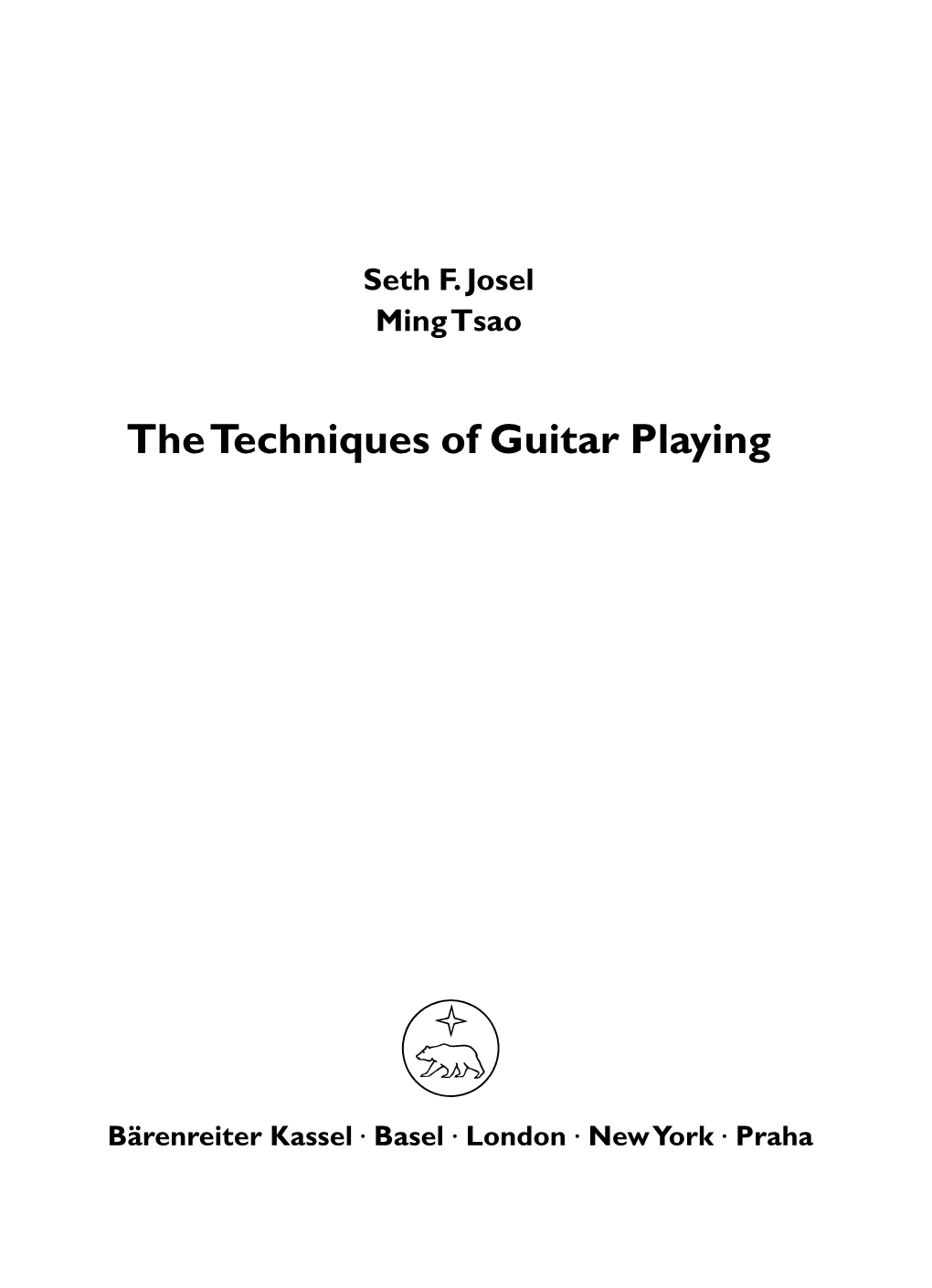 The Techniques of Guitar Playing