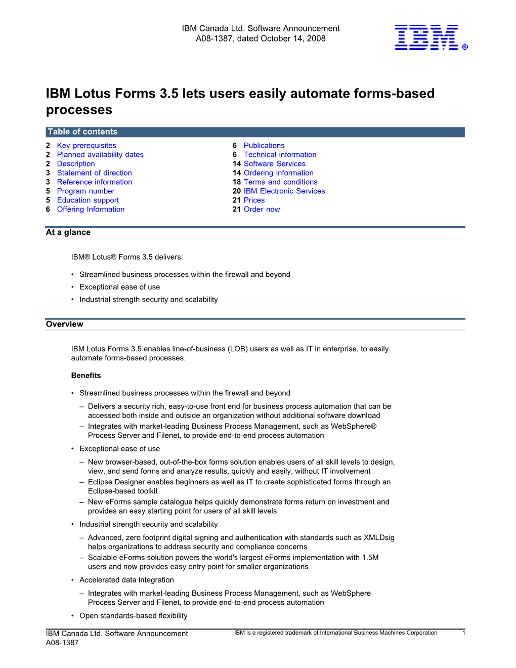 IBM Lotus Forms 3.5 Lets Users Easily Automate Forms-Based Processes