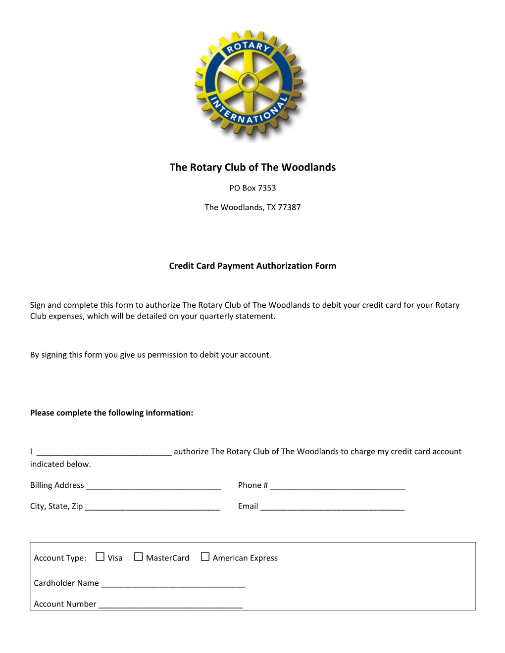 The Rotary Club of the Woodlands