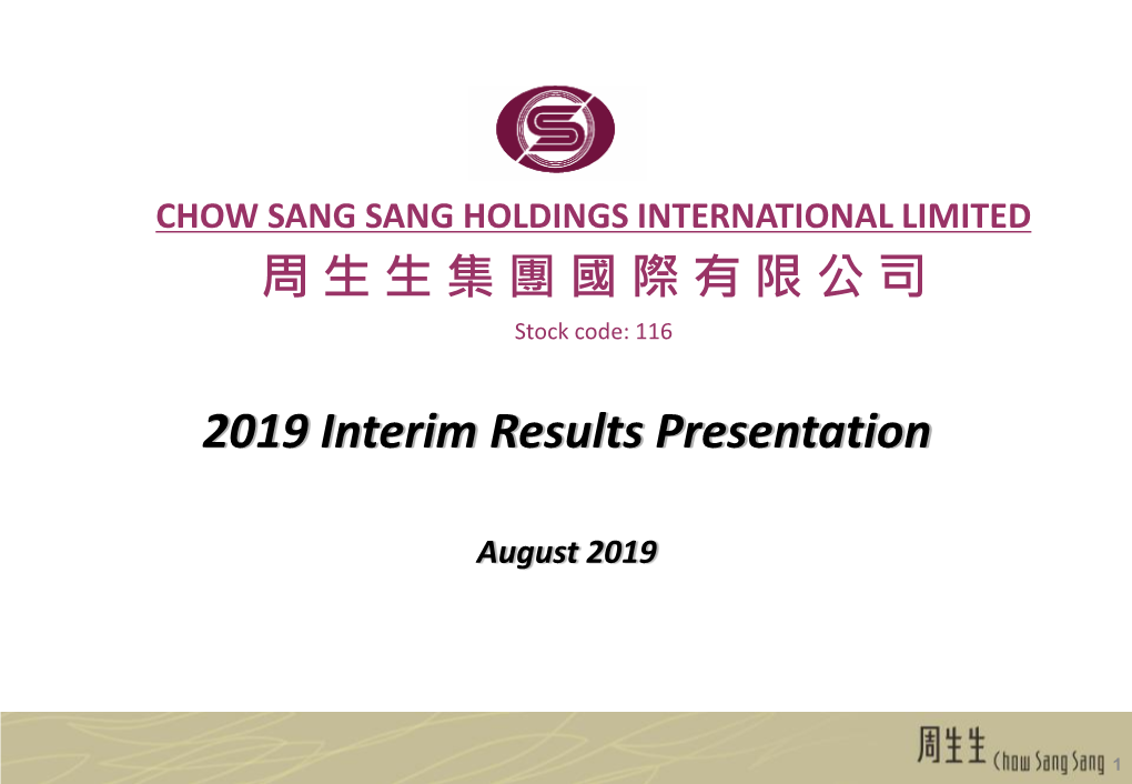 Interim Results Presentation