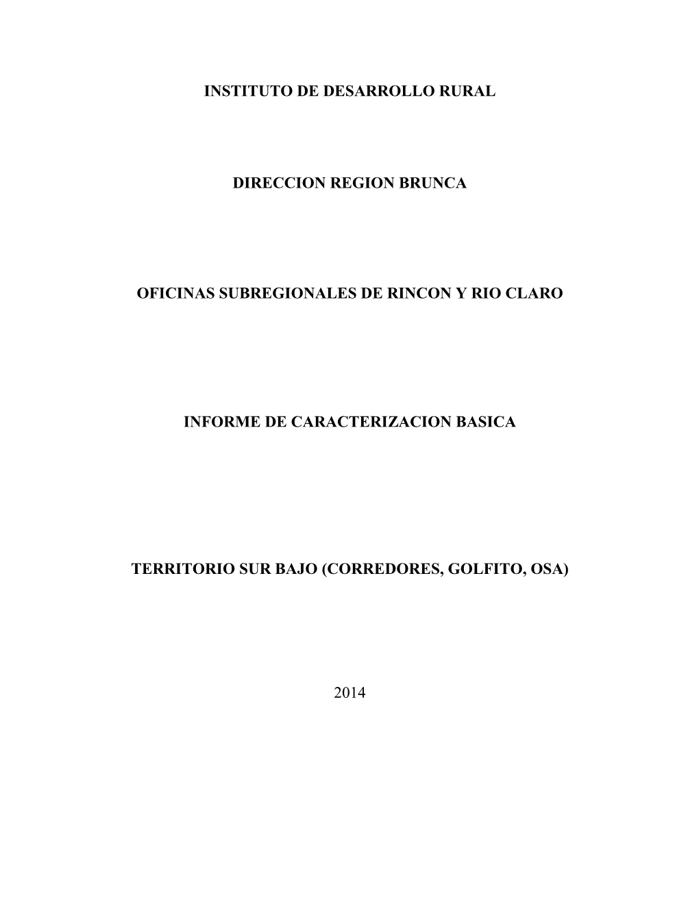 Instituto De Desarrollo Rural Direccion Region