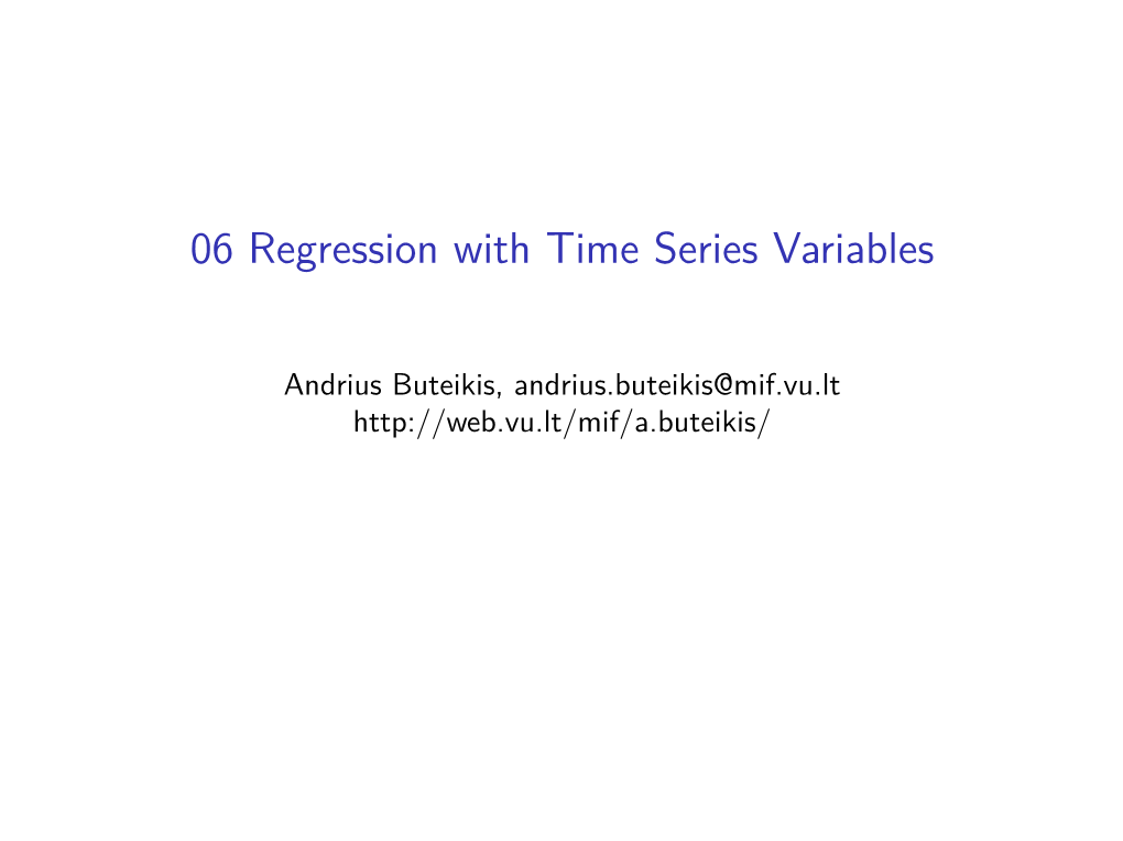 06 Regression with Time Series Variables