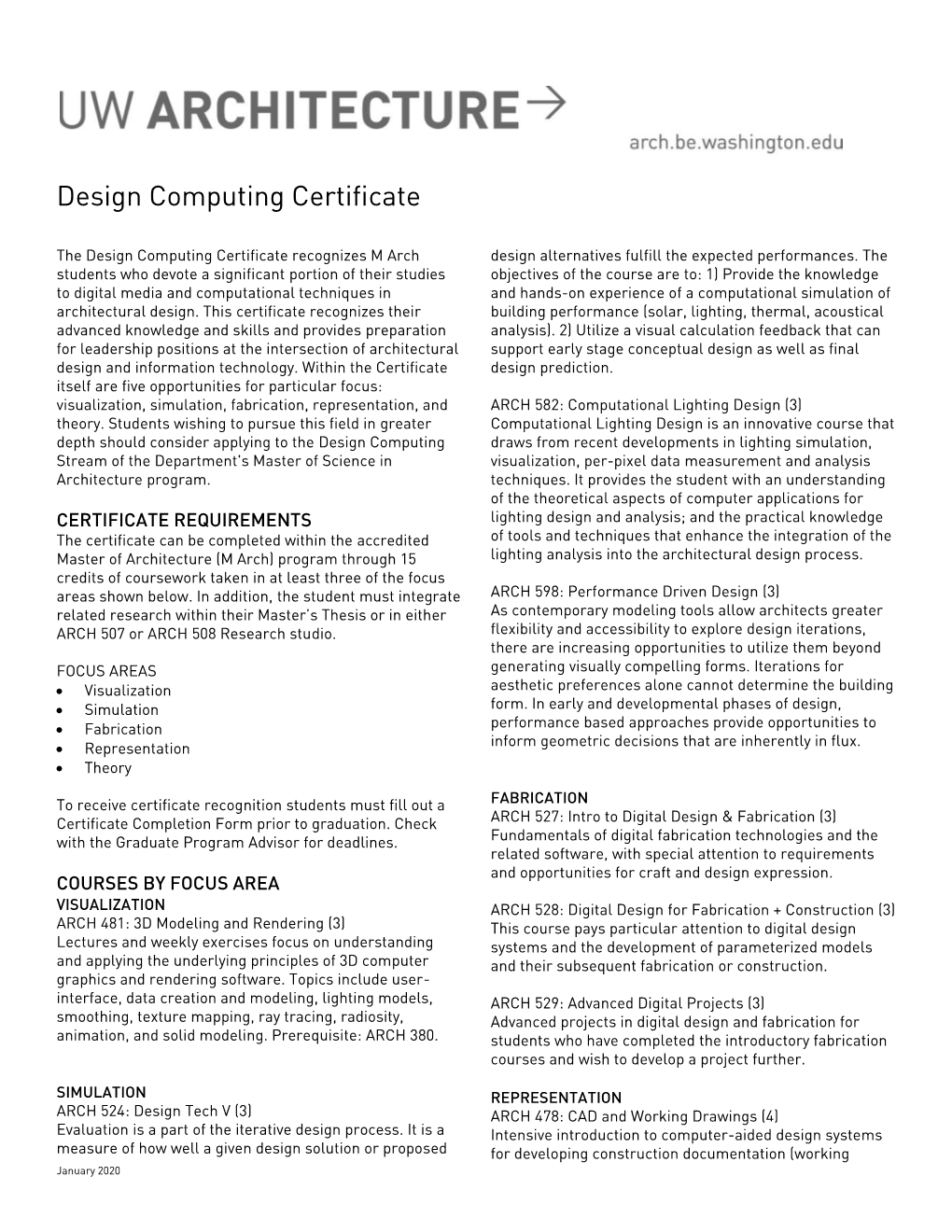 Design Computing Certificate