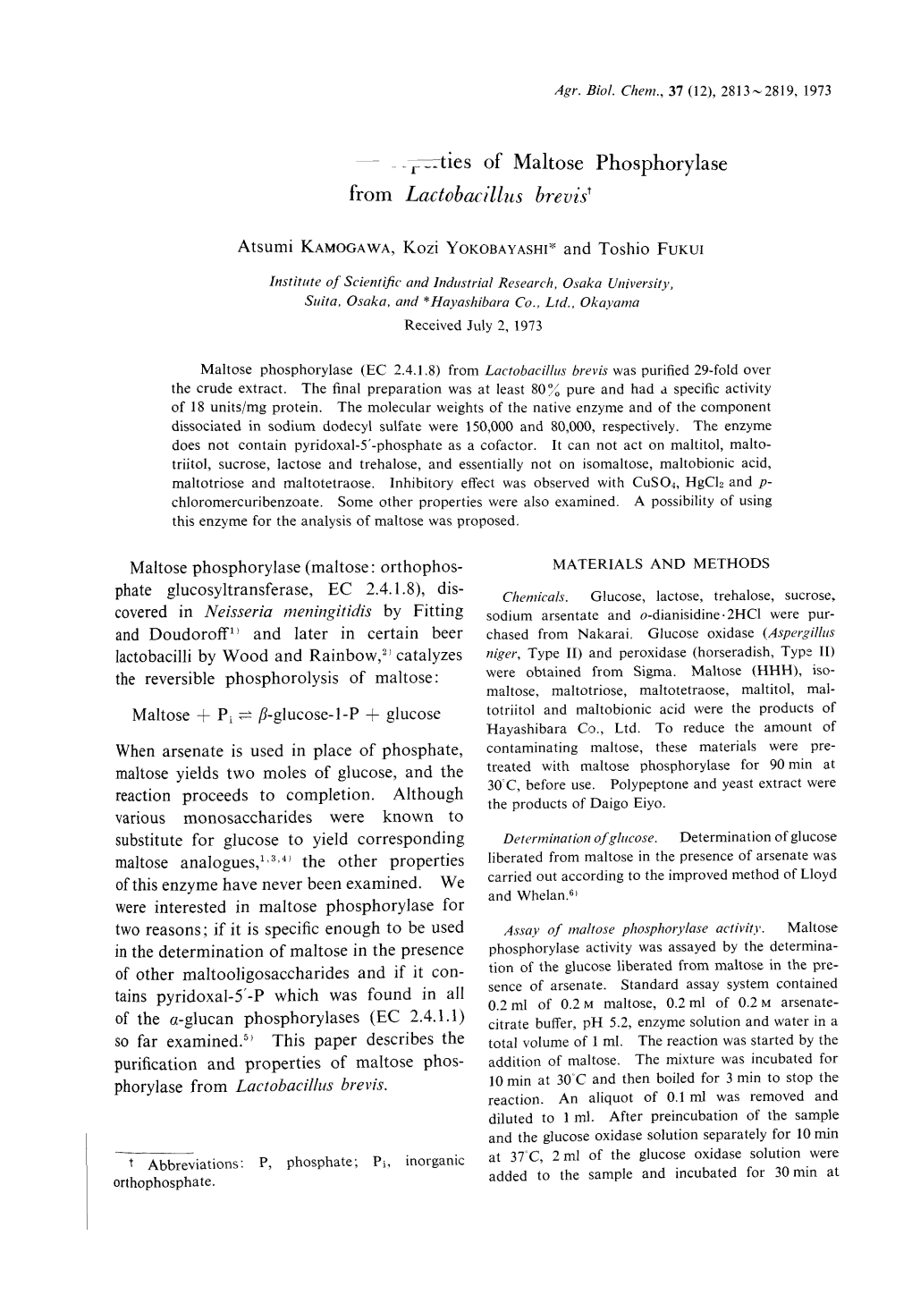 Maltose Phosphorylase