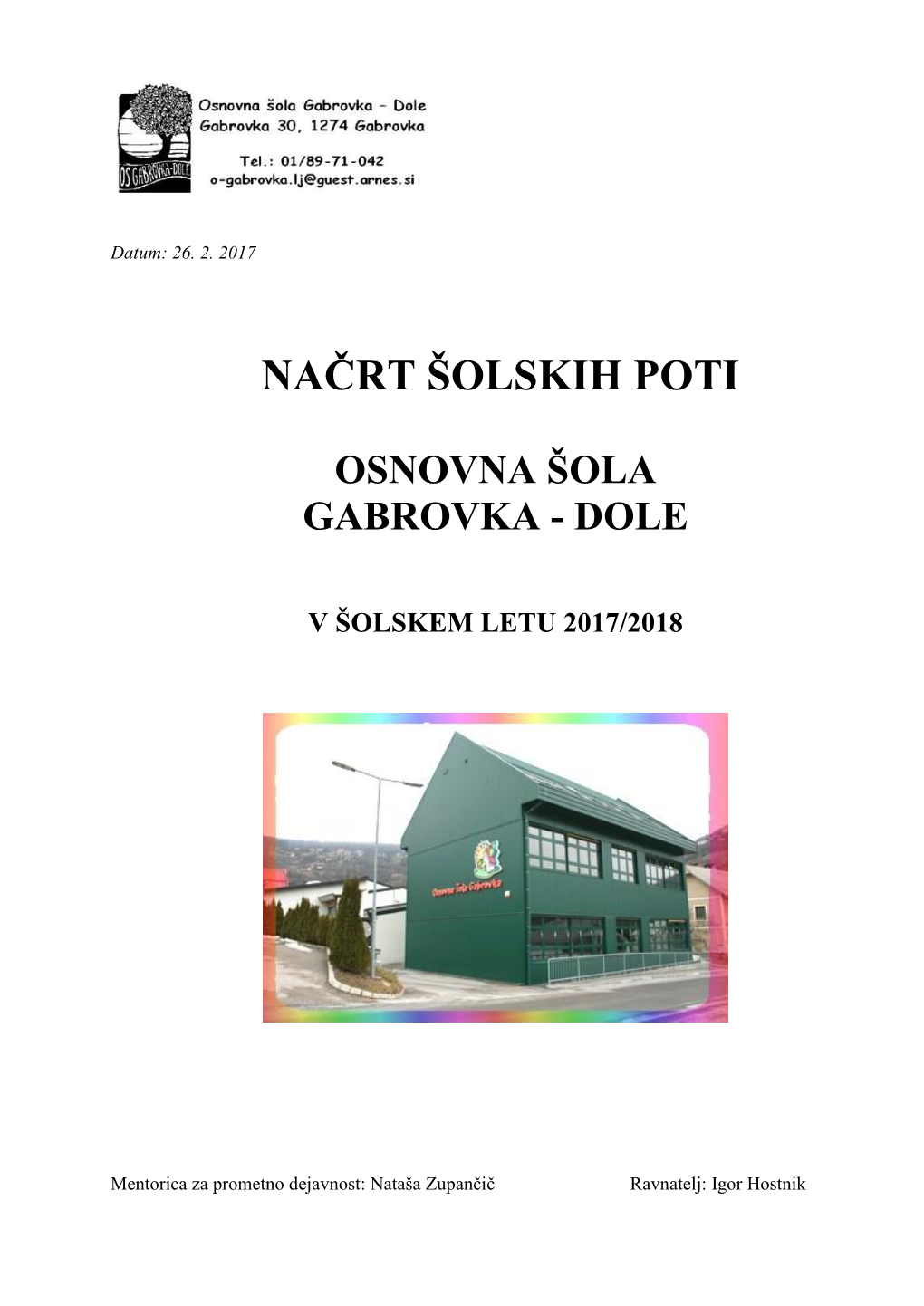 Načrt Šolskih Poti