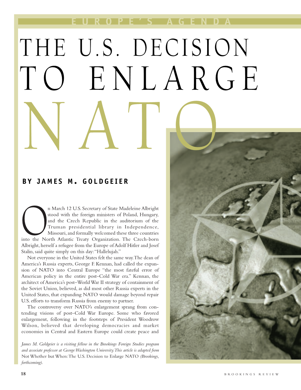 To Enlarge Nato by James M