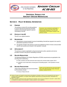 AC 08-003 Marshaling Signals CAAP