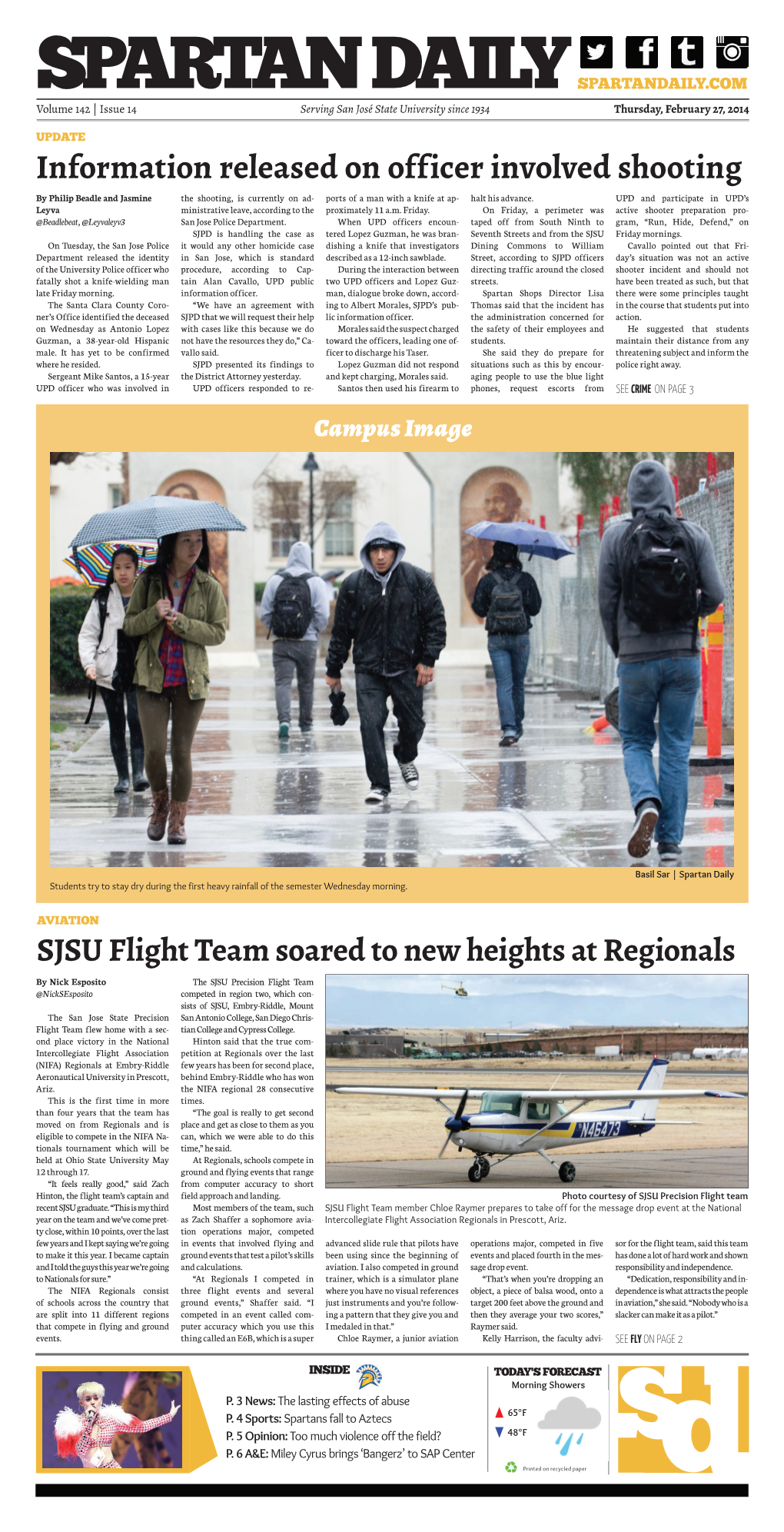 Spartan Daily, February 27, 2014