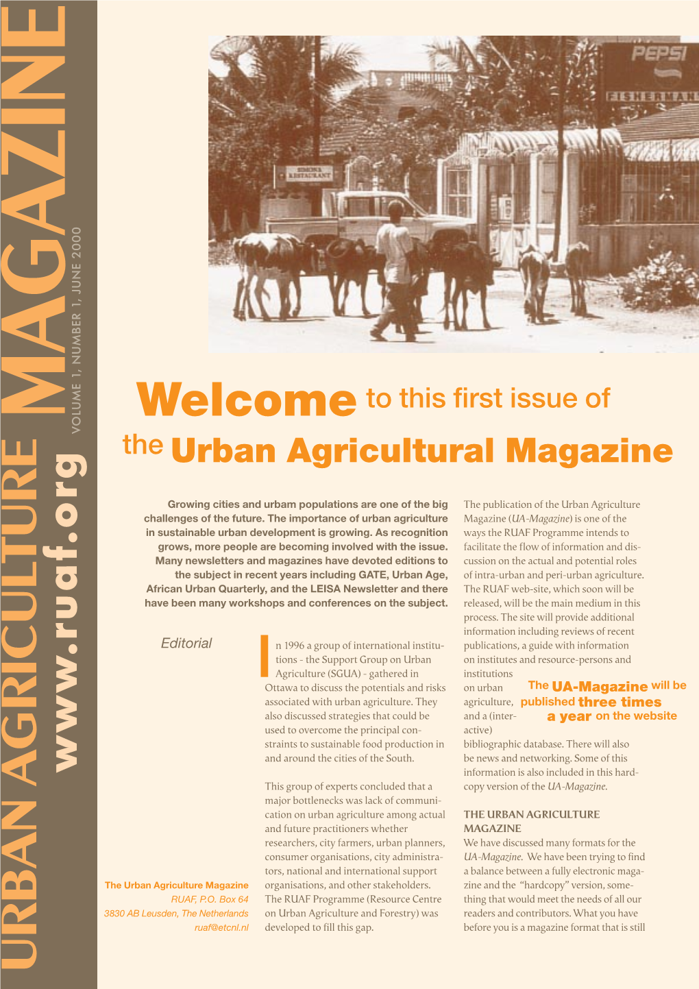 Urban Agriculture Challenges of the Future
