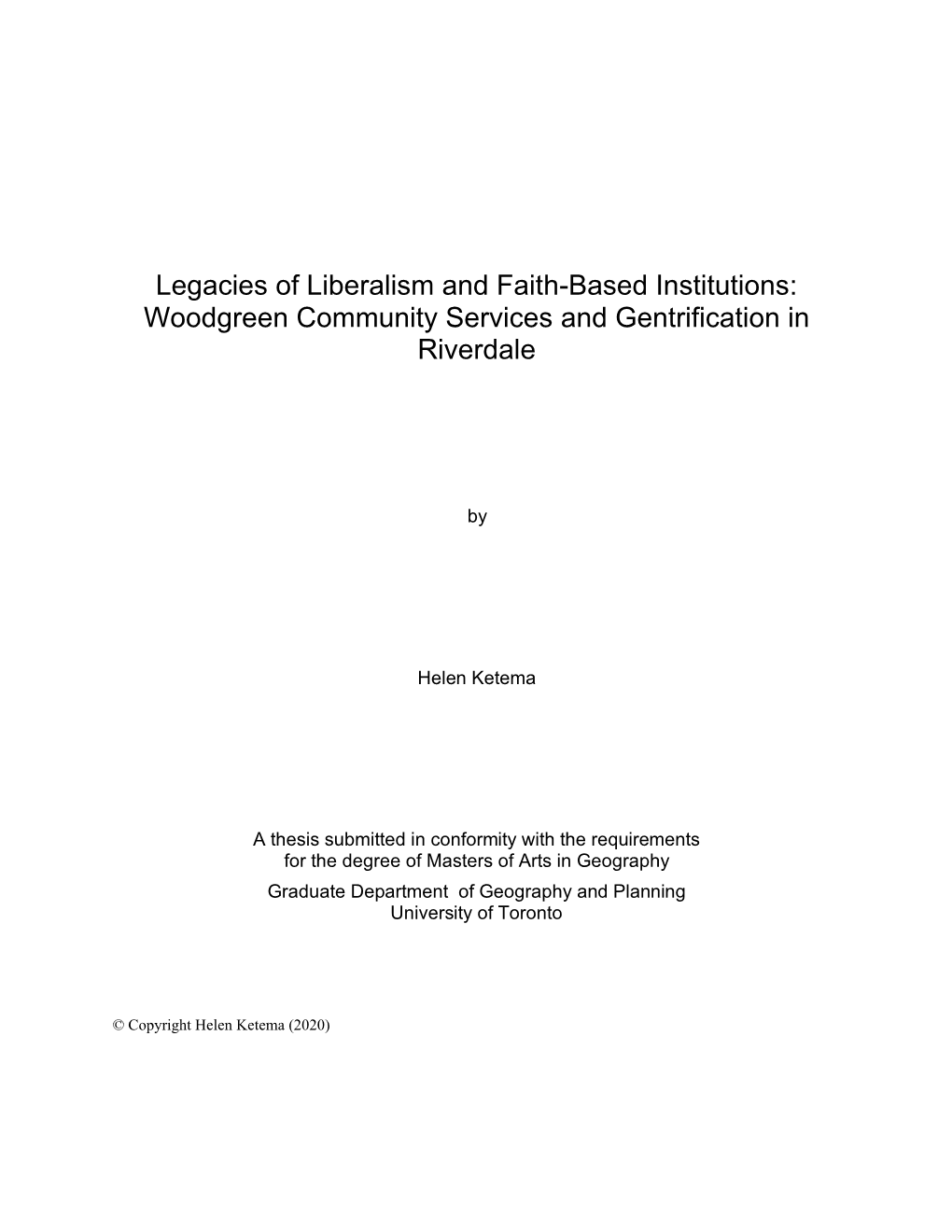 Woodgreen Community Services and Gentrification in Riverdale