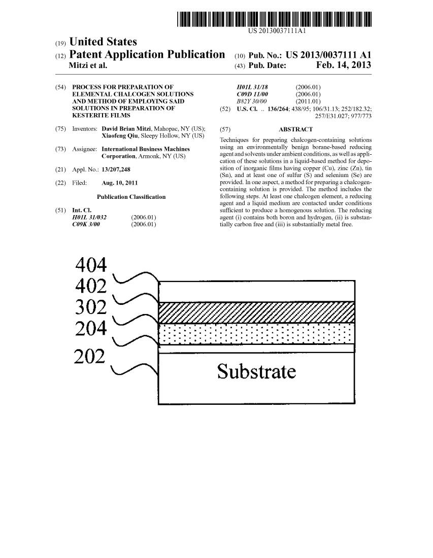 Substrate Patent Application Publication Feb