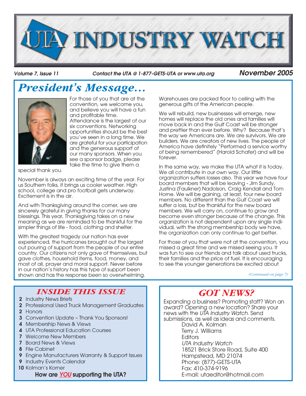 UTA 0505 Newsletter