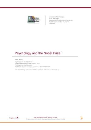Psychology and the Nobel Prize *