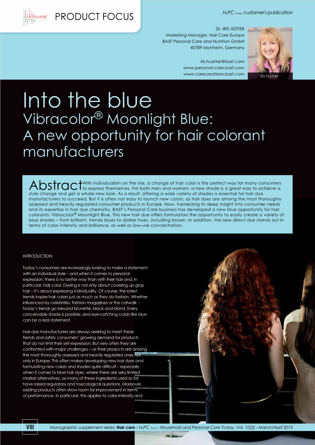 Into the Blue Vibracolor® Moonlight Blue: a New Opportunity for Hair Colorant Manufacturers