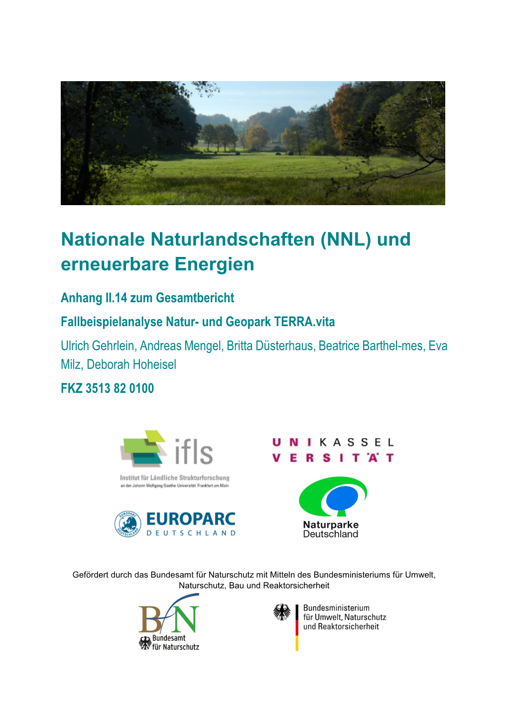 Nationale Naturlandschaften (NNL) Und Erneuerbare Energien