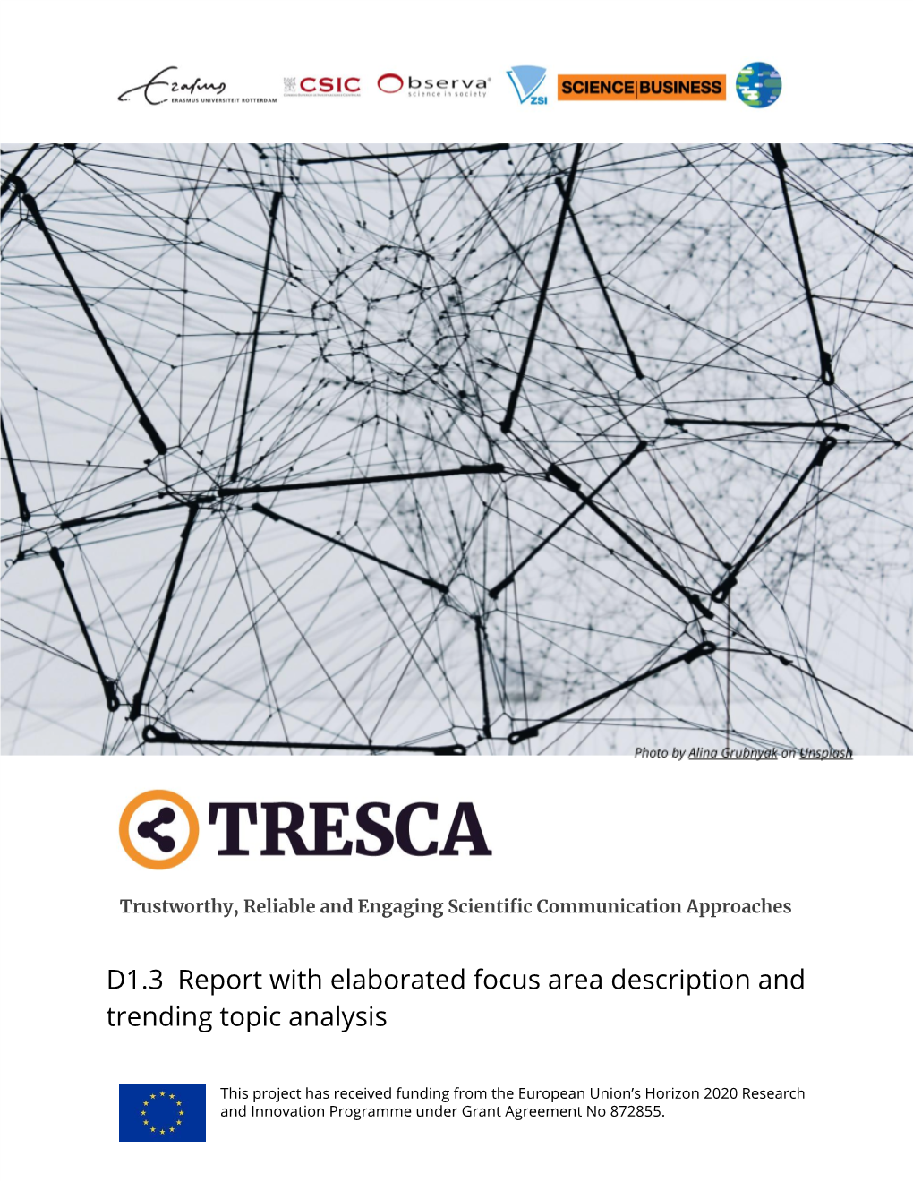 D1.3 Report with Elaborated Focus Area Description and Trending Topic Analysis