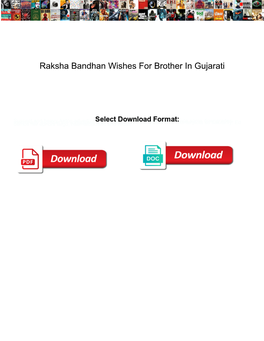 Raksha Bandhan Wishes for Brother in Gujarati
