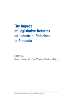 The Impact of Legislative Reforms on Industrial Relations in Romania