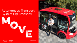 Autonomous Transport Systems @ Transdev