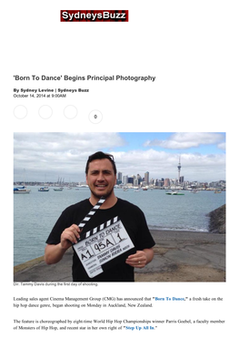'Born to Dance' Begins Principal Photography