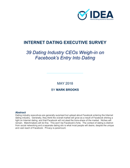 The Dating Industry Weighs in on Facebook's Entry Into Dating