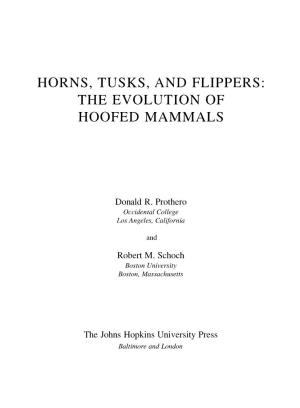 Horns, Tusks, and Flippers: the Evolution of Hoofed Mammals