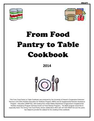 From Food Pantry to Table Cookbook