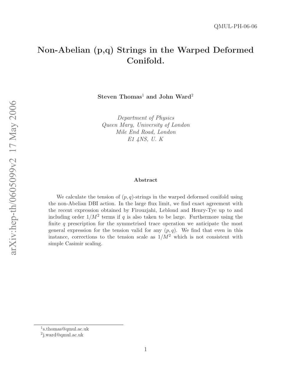 Non-Abelian (P, Q) Strings in the Warped Deformed Conifold