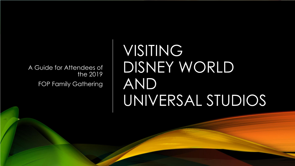 Visiting Disney World and Universal Studios 5/31/2019 3