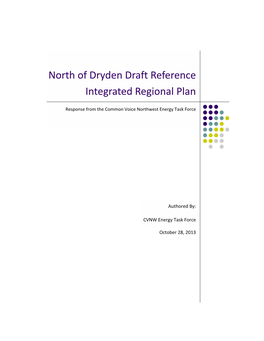 Energy -North of Dryden Plan