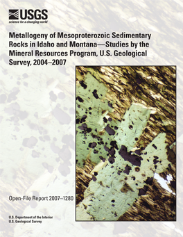 Metallogeny of Mesoproterozoic Sedimentary Rocks in Idaho and Montana—Studies by the Mineral Resources Program, U.S