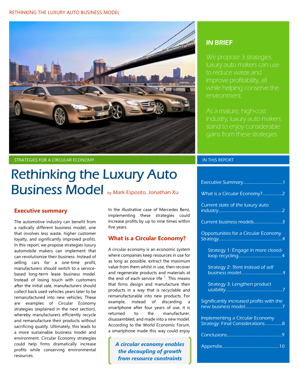 Rethinking the Luxury Auto Business Model
