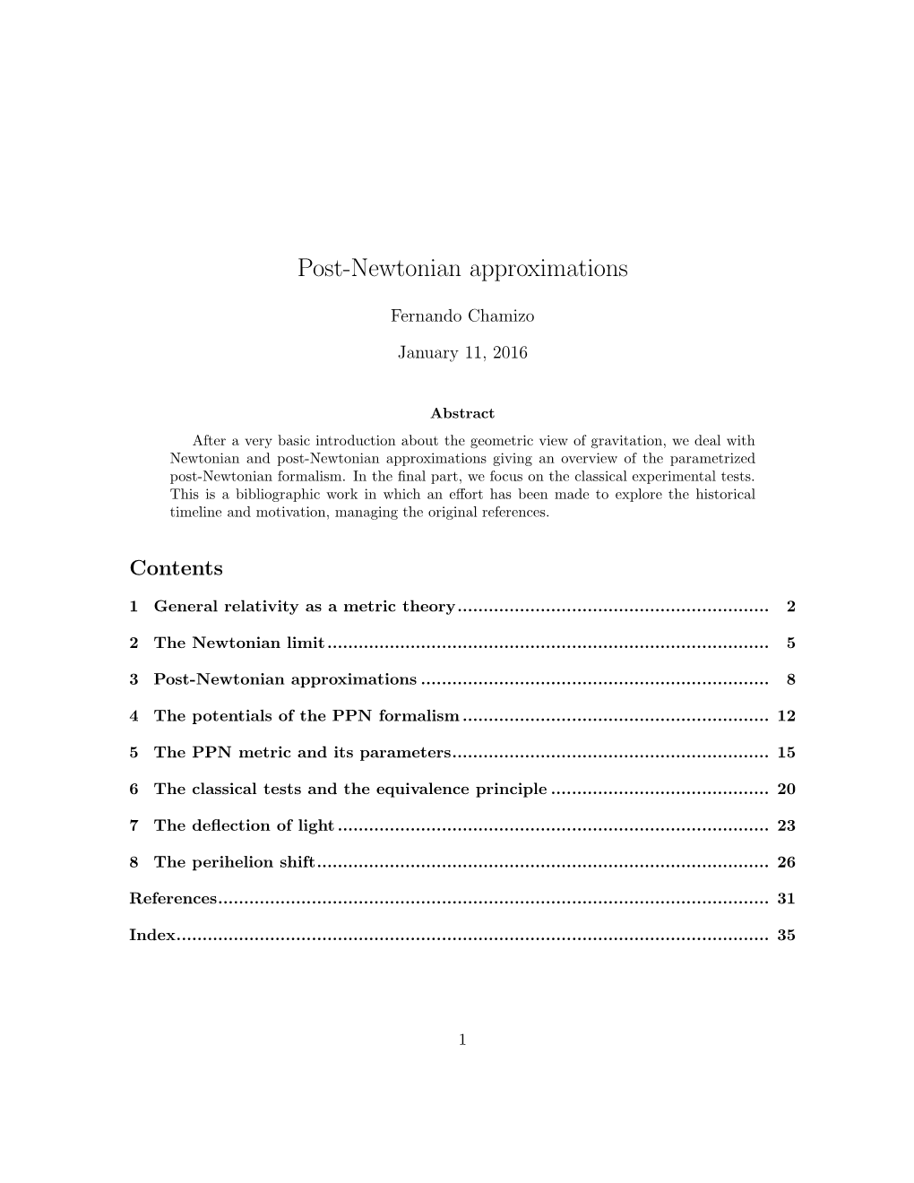 Post-Newtonian Approximations