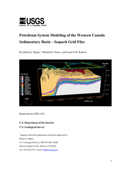Petroleum System Modeling of the Western Canada Sedimentary Basin – Isopach Grid Files