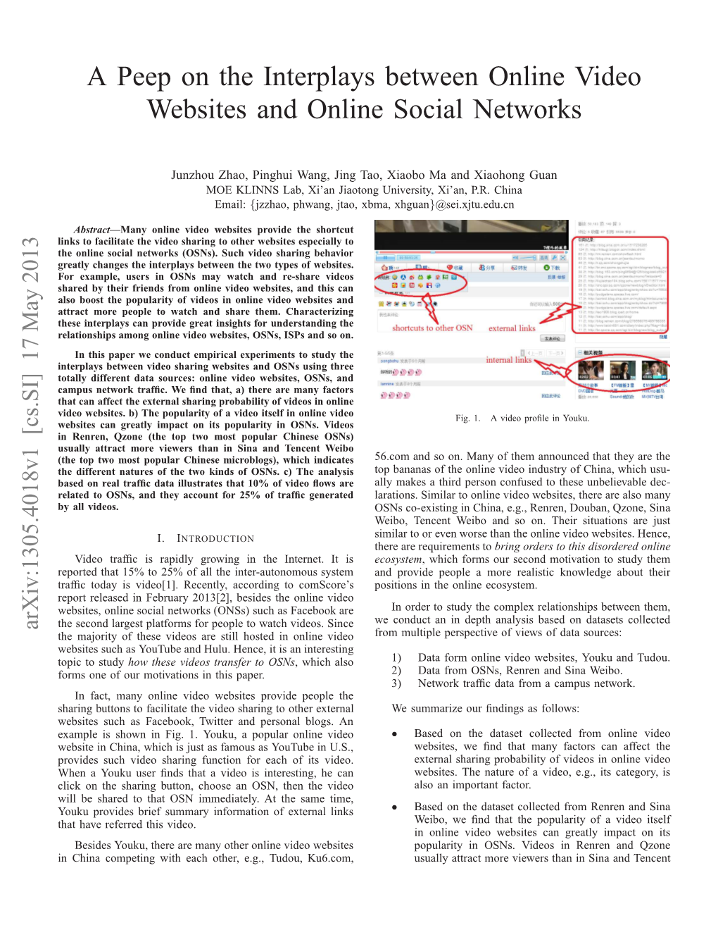A Peep on the Interplays Between Online Video Websites and Online