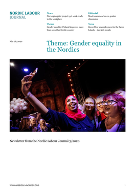 Gender Equality in the Nordics