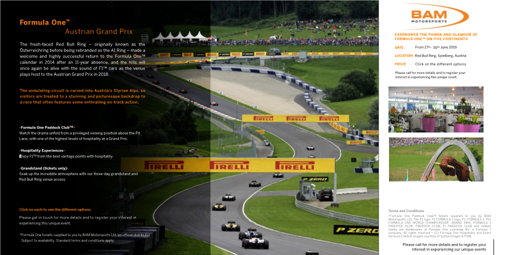 Formula One™ Austrian Grand Prix